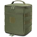 DancJulieガス缶収納 キャンプ·ピクニック·釣り·アウトドア キャンプ用品 キャンプ収納ボックス 食器 収納ケース ソフトコンテナバッグ キャンプ ギアケース (绿色) [並行輸入品]