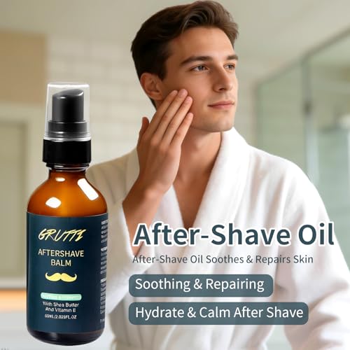 Bartpflege-Set für Herren mit Vorrasuröl, Bartbalsam, After-Shave-Creme, Bartbürste, Kamm, Schere, Stylingkamm, Schal und Aufbewahrungstasche – Geschenkset für Ihn, Papa und Ehemann; Vatertag