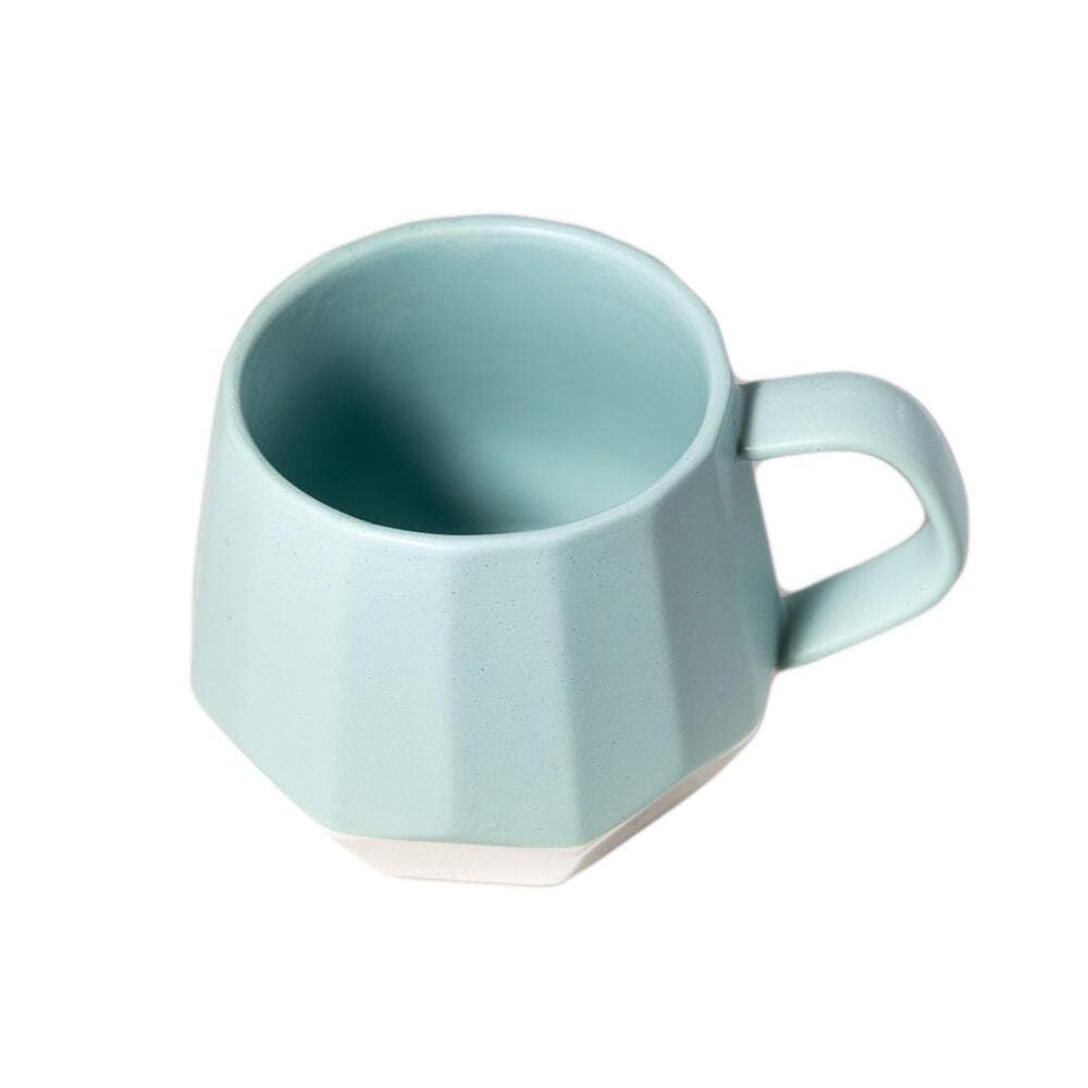 Homvare Taza de café de porcelana, taza de té, paquete de 4, 12 onzas, color negro