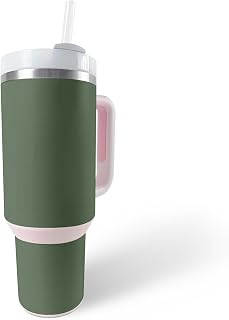MightySkins Skin Compatible with Stanley The Quencher H2.0 FlowState 30 Oz Tumbler - Solid Olive | Protective, Durable, and Unique Vinyl Decal wrap Cover | Easy to Apply, Remove, and Change Styles