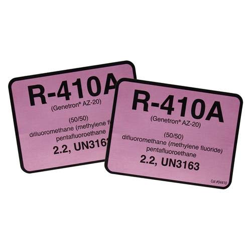 (2) Pack, R410A / R410A / AZ20 Refrigerant Labels 04410