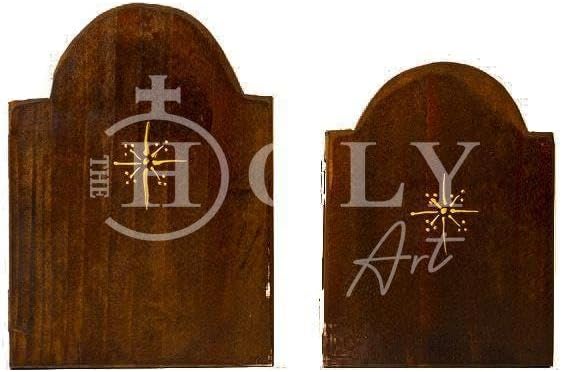 Virgin Mary Custom Iconostasis Diptych Jesus Christ Life Giver & Mount Icon image 5