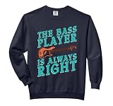 The Bass Player Is Always Right Loves Musician Bass Guitar Comfort Colors Adult Sweatshirt