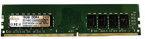 Image of Dolgix 16GB DDR4 2400MHz Desktop RAM (Memory) U-DIMM | Long-DIMM | CL- 17 | PC4-19200 (1Rx8) 3 Year Warranty (Made in India)