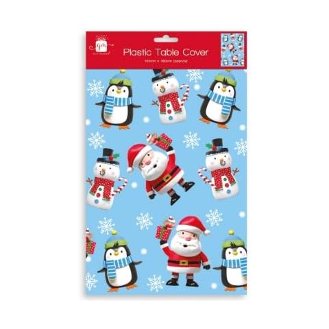 Mantel de plástico de Navidad resistente al agua y reutilizable Cover
