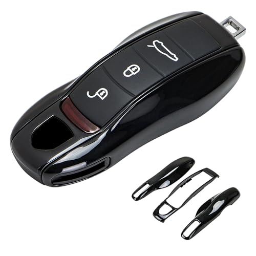 Bouton en caoutchouc pour coque de clé Porsche Coupé noir protecteur