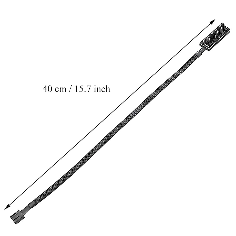 4szt. Koncentrator Wentylatora PWM, Chłodzenie Procesora Komputera PC 4 PIN/3PIN Wentylator Kabel Zasilający Hub Rozdzielacz Adapter z Rękawem PWM Case Splitter Wentylatora Trwała Wysoka Jak
