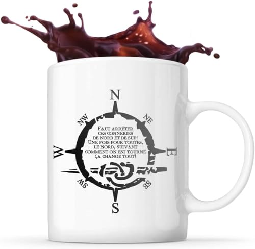 Planetee Mug Répliques (Mug Nord/Sud Blanc)