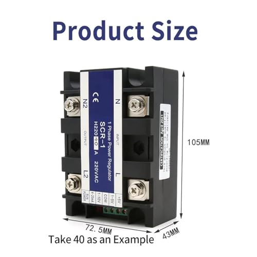Regulador de voltaje monofásico con ajuste lineal de 10-220V para controlar la temperatura de hornos 3