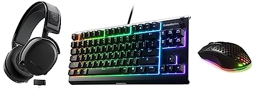 Image of SteelSeries Wireless Gaming Pack | Aerox 3 Wireless + Apex 3 TKL+ Arctis 7+ | Co-Developed with The World's Leading Competitive Esports Players | 2 Years Warranty Support