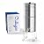 Culligan MaxClear 2.25 Gallon Gravity Water Filter System, Brushed Stainless-Steel Countertop Water Filter NSF/ANSI Certified to Reduce Microplastics, Lead & Total PFAS, with 4 Ceramic Filters