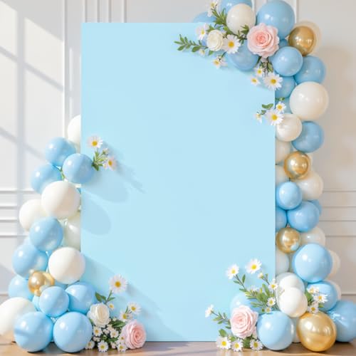 Wedding Arch Cover Baby Blue 6.6FT x 4FT Square Arch Backdrop Covers Stretchy Spandex Fitted Square Backdrop Cover for Birthday Party Wedding Ceremony Banquet Decoration