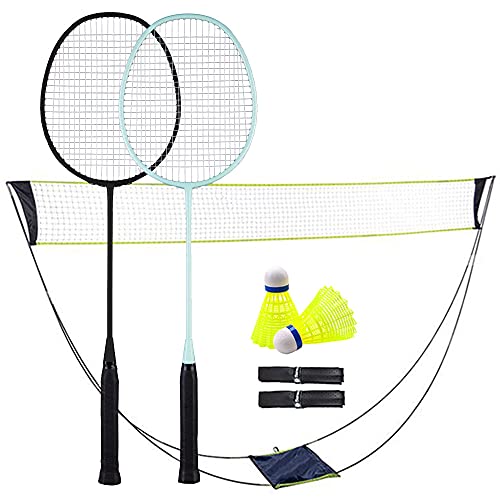 Senston Badminton Rackets Set with Portable Net Badminton Net Set Including 2 Badminton Racquets/ 2 Shuttlecocks/ 2 Grips Senston Badminton Rackets Set with Portable Net Badminton Net Set Including 2 Badminton Racquets/ 2 Shuttlecocks/ 2 Grips