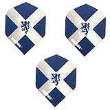 Winmau Scotland Flag Lion Scottish 75 Micron Strong Dart Flights (3 Sets - 9 Flights)