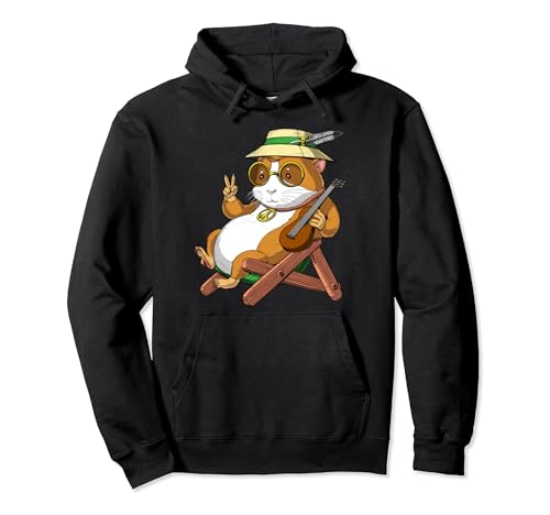 el Cobayo el Conejillo de Indias Hippie Divertido Animal Sudadera con Capucha