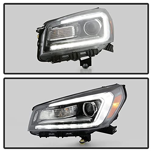 Acanii - For [Halogen Model] 2013-2016 Gmc Acadia Oe Style Led Tube Projector Headlights Headlamps Pair Set Left+Right #TOP30