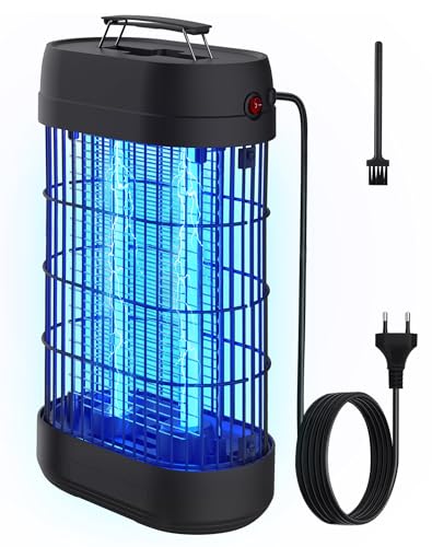 Regevo Lámpara Antimosquitos Eléctrica 18W, Mata Moscas y Mosquitos Exterior e Interior, Cobertura 80m², Trampa de Luz UV 365nm para Insectos, Polillas, Ideal para Jardín, Terraza, Camping y Hogar