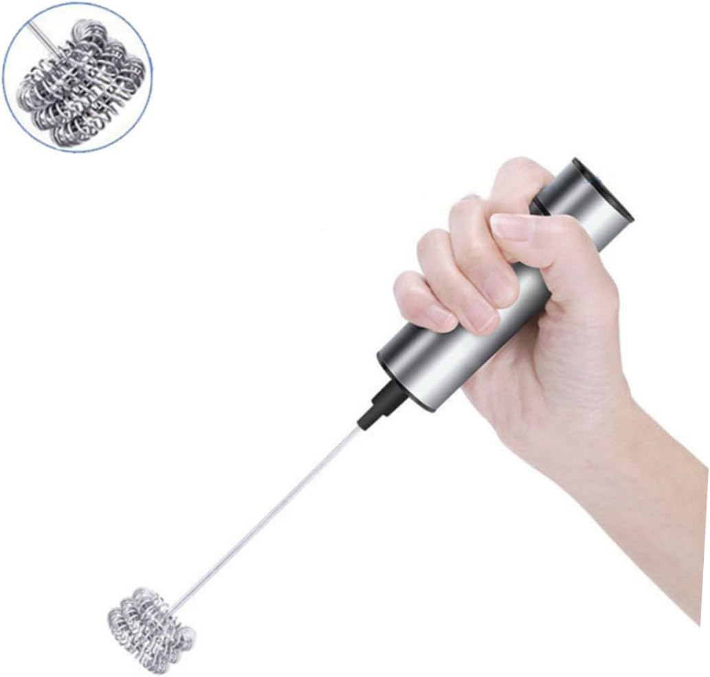 Espresso Maker Accessory Handheld Electric Milk Frother Spring Wires Food Safe Stainless Steel Easy to Clean No Battery