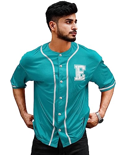 Image of EYEBOGLER Mens Cotton Blend Round Neck Half Sleeve Oversized Printed Tshirt || Loose fit Tshirt