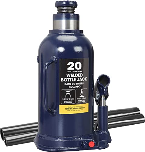 Image of Big RED 20 Ton (40,000 LBs) Torin Welded Hydraulic Car Bottle Jack for Auto Repair and House Lift, Blue, AT92003UR