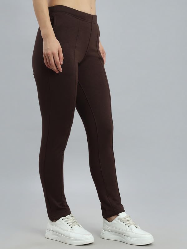 Image of GO COLORS Solid Ultra Warm Kurti Pant for Women | Mid Rise, Warm tech