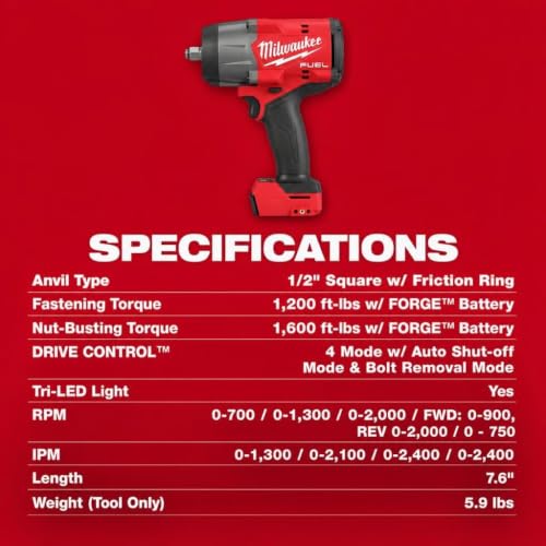 Milwaukee M18 Fuel High Torque Impact Wrench
