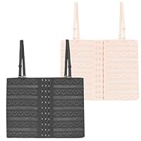 AIEOE 2er Unisex Tank Tops Atmungsaktiv Brust Binder Lesbian Tomboy Cosplay Body Shaper Korsetts mit Reihen Buckle Verstellbare und abnehmbare Schlinge mit hoher Elastizität - M