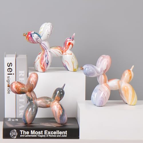Estatua Perro Globo, Escultura de Resina para Decoración miniatura 5