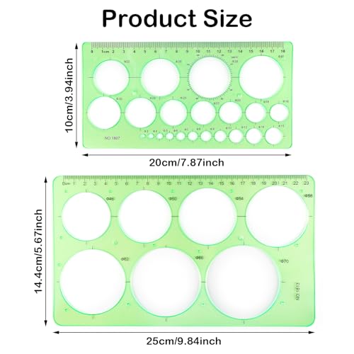 Ymapinc 2Pcs Circle Stencil - Image 2
