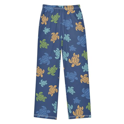 Boys' Pants Turtle Colorful Animal Long Bottoms Jogger Pants Elastic Waist Trousers with Pockets S-XL