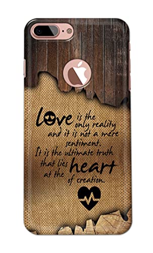 Image of PRINTFIDAA Love is The Only Reality and It is Not Mere Sentiment Printed Designer Hard Case for iPhone 7 Plus Logo (5.5 inch) / iPhone 8 Plus Logo (5.5 inch), A1784, A1661, A1785 Back Cover -(e) RPM1010