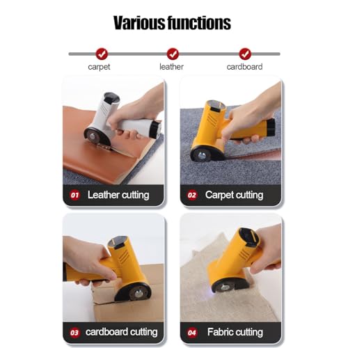 Image of Cardboard Cutter 4000mAh Rechargeable, 450RPM 3-Speed Powerful Cordless Electric Scissors, Multi-Purpose Power Box Cutter For Cardboard, Fabric, Plastic & Carpet Cutting Tool(Gray)