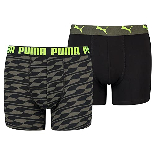 PUMA Boys Formstrip Print Boxer 2 Pack, Forest Night Combo, 158-164 (Pack de 2) para Niños