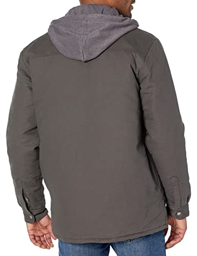 Dickies Men's Fleece Hooded Duck Shirt Jacket with DWR2