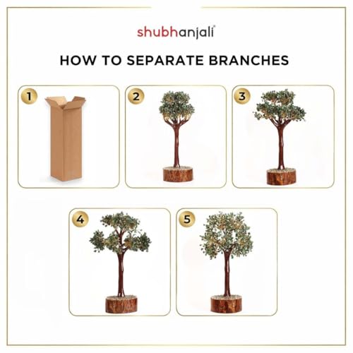 Image of Wealth Tree 1000-1200 Beads, Green Jade,Citrine,Tiger Eye and Green Aventurine to Attract Money Good Luck,Wealth for Home,Office 23 Cm x 13 Cm