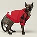 Fitwarm Plaid Pet Clothes for Dog Sweatshirts Cat Pullover Hooded Shirts Red Medium