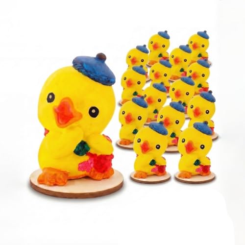 Image of Spartan Kids Paint Your Own Duck Piggy Bank for Kids, DIY Watercolor Craft Activity Set with Lock,190mm Height, Creative Money Saving Box for Boys and Girls, Best Birthday Party Return Gift (15, Duck)