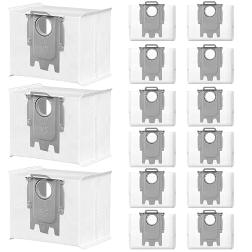15 Stück Staubbeutel für Roborock Q7 L5+/Q10 S5+/S8+/S8 Pro Ultra/S7/S7 Max Ultra/S7 MaxV Ultra/S7 Pro Ultra/Q7+/Q7 M5+/Q7 Max+/Q8 Max+/Q5 Pro+/G10S Pro/Q10 X5+Staubsauger Staubsaugerbeutel