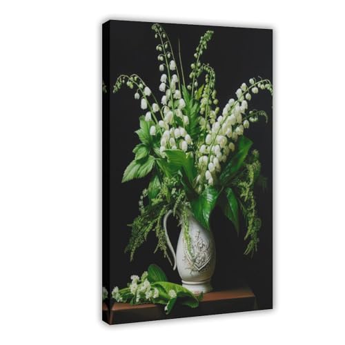 Poster muguet sur toile 30x45 cm pour la décoration du salon ou de la chambre