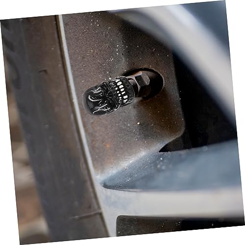 LIOOBO 4 piezas tapas de válvula para neumáticos de coche, tapas de presión de aire fáciles de instalar para motorbike, cubiertas para boquillas de neumáticos miniatura 5