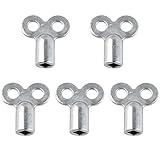 5 llaves de purga de radiador, purgador radiador calefaccio, llave cuadrada para radiado, Universal para Todos los Radiadores (plata)