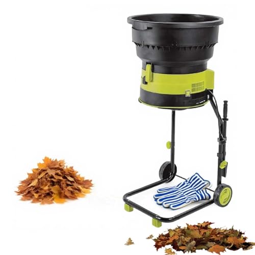 Biotrituradora Eléctrica 2500W Con Bolsa Recolectora Y Ruedas, Trituradora De Hojas Jardín 8000 RPM, Compostador Bladeless, Protección Sobrecarga Segura(Standard)