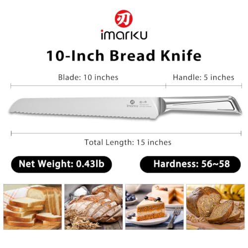 Image of imarku Serrated Bread Knife with Japanese High Carbon Stainless Steel