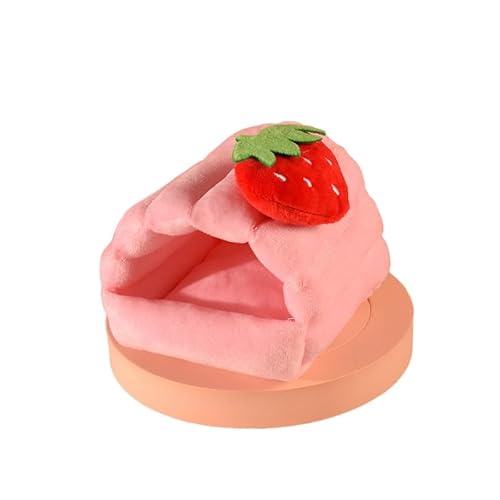 Miwish 小動物用ハウス ペットベッド ハムスターハウス モルモット デグー ハリネズミ 巣箱 ドーム型 ふわふわ もこもこ 暖かい 防寒 保温 寒さ対策 寝床 遊び場 休憩所 隠れ家 冬用 秋冬