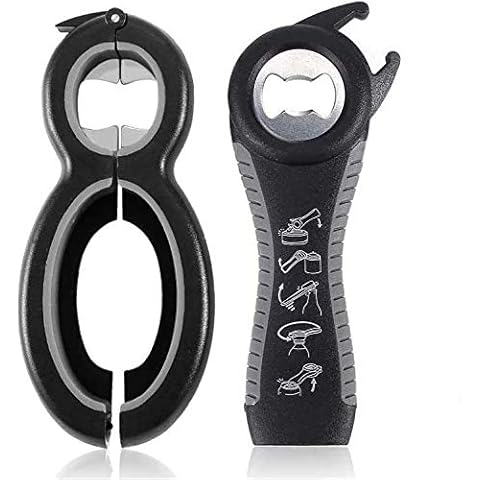 TBZZXC 6 in 1 Multi Bottle Opener and 5 in 1 Jar Opener,Can Opener for Seniors with Arthritis Hand Weakness,Opener All in One Opener Tool (B) Cover