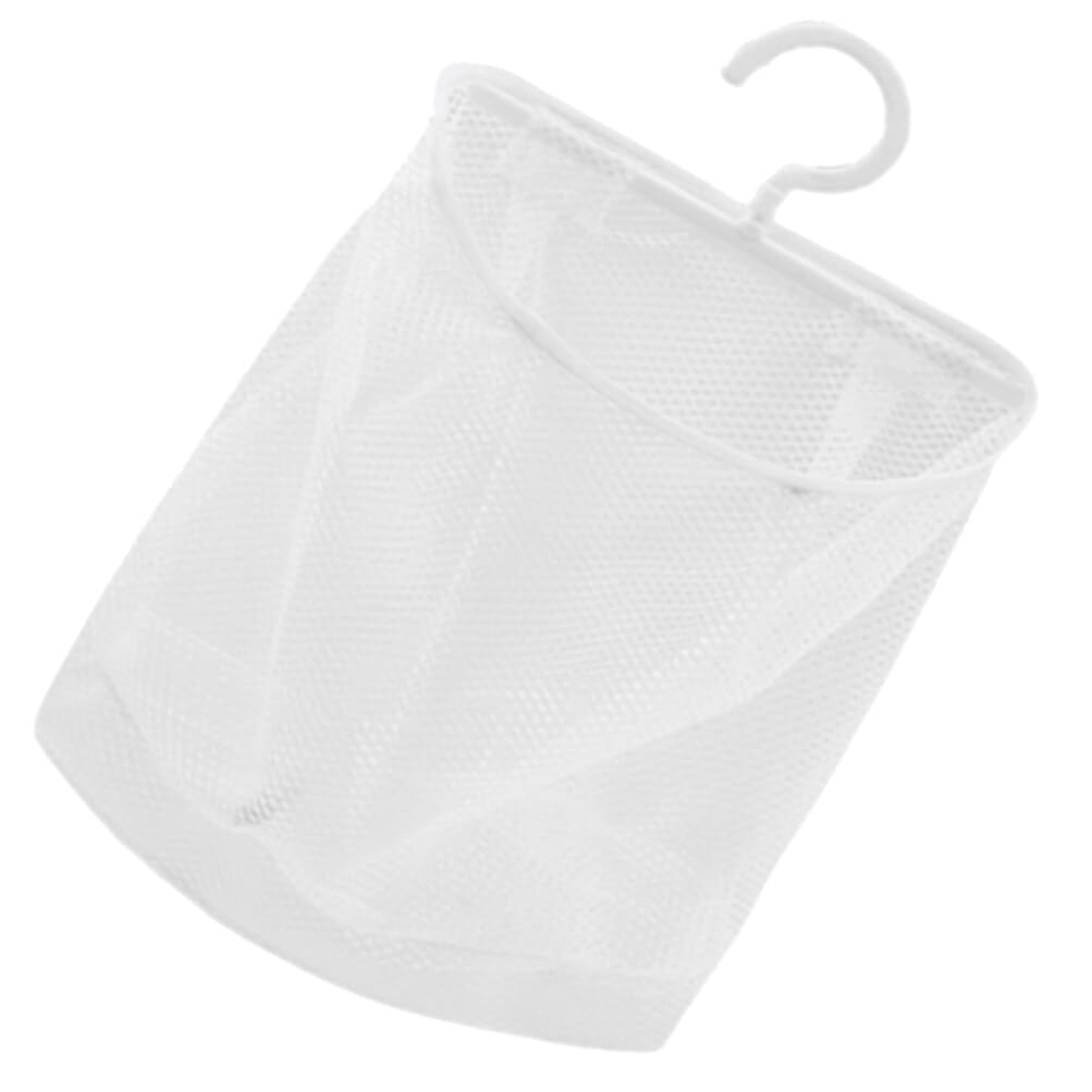 TIDTALEO White Polyester Mesh Hanging Storage Bag for Kitchen, Travel, Clothing & Bedding - Rectangular, Open Top, Hangable, Ventilated, 1 Set