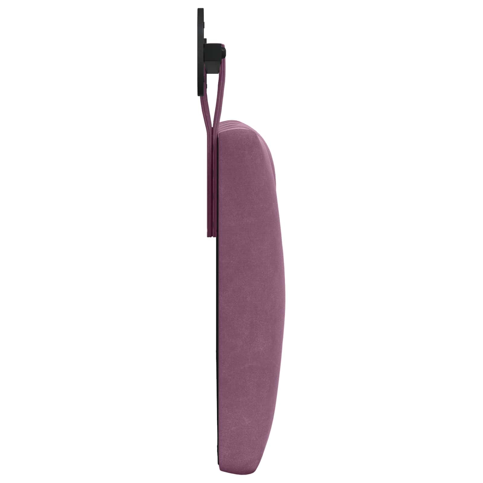 Leasha Tête de Lit Suspendue, Tête de Lit Coussin Murale Pourpre Velours 90x55x7 cm