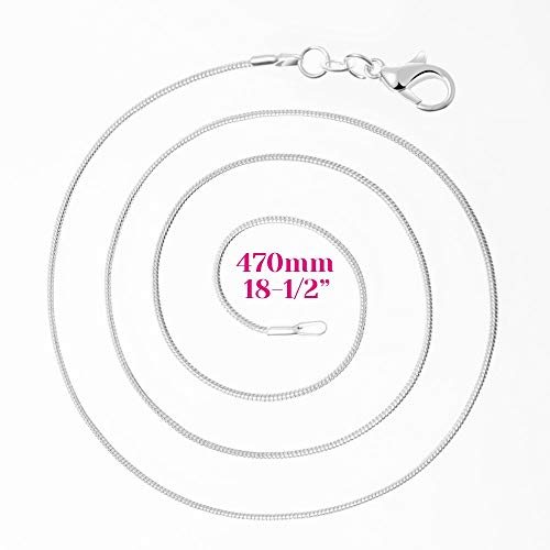 Paxcoo NC-01 30 Pack Necklace Chain Silver Plated Necklace Snake Chains Bulk thumb #4