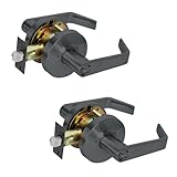 SUMBIN Grade 2 Commercial Heavy Duty Entry Door Lever Lockset, ADA, Matt Black Finish (2 Sets Key Alike)