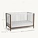 Little Seeds Laurel 4-in-1 Convertible Crib, Black/Chestnut